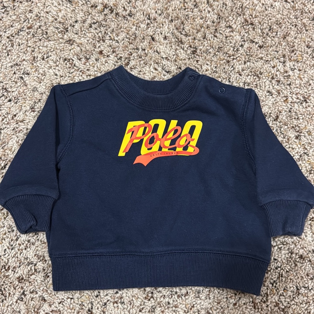 Polo by Ralph Lauren Kids Navy and Yellow Sweatshirt